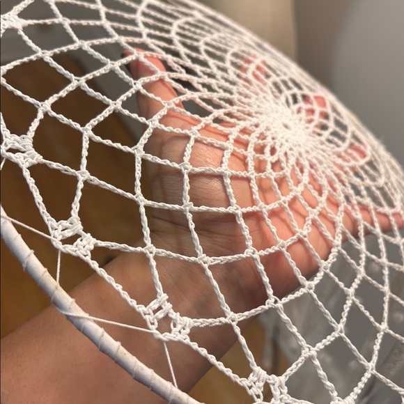 White Dreamcatcher with Faux Feathers - Picture 6 of 10